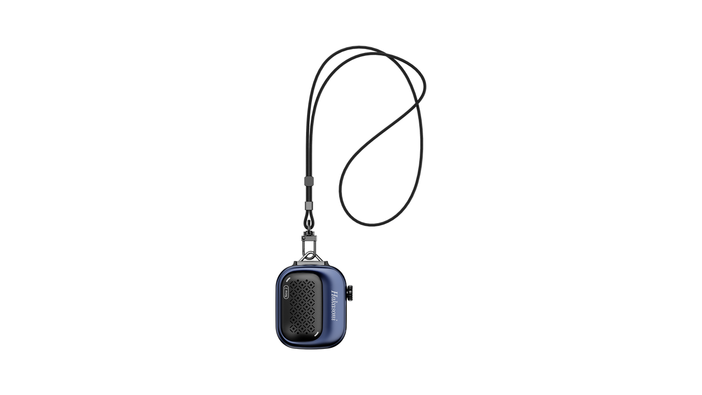 Hakasoni‑New2‑Wearable‑Speaker‑Ocean Blue‑Lanyard