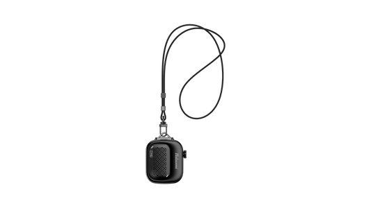 Hakasoni‑New2‑Wearable‑Speaker‑Classic Black‑Lanyard