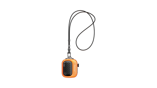 Hakasoni‑New2‑Wearable‑Speaker‑Sunrise‑Orange‑Lanyard